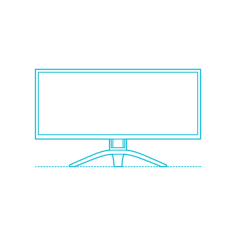 Guide Digital Computer Monitors Displays Aoc Agon Ag352Ucg6 Outline Craft Design Svg File, Free Vectors File